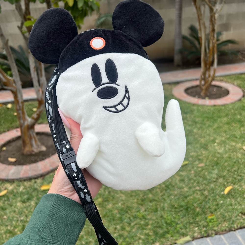 Tokyo Disney Ghost Mickey Mouse Plush Crossbody